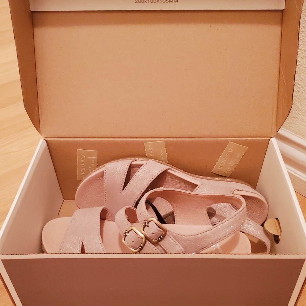 Danska Angela Nuback Sandal Metallic Sands 7 - Picture 6 of 6